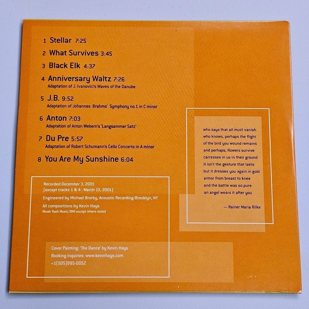 The‎ Kevin Hays Trio What Survives CD Jazz Album Piano Bill Stewart Doug Weiss - Picture 2 of 2